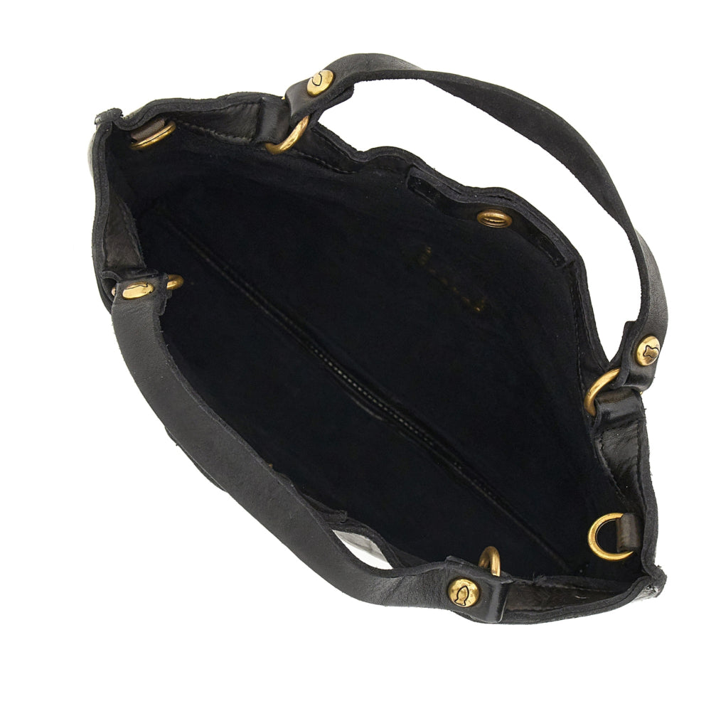 Bolso de compras Calipso de piel negra