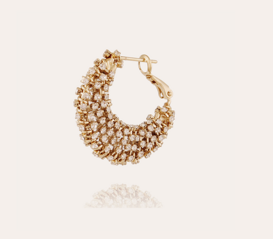Pendientes Izzia strass tamaño pequeño dorado