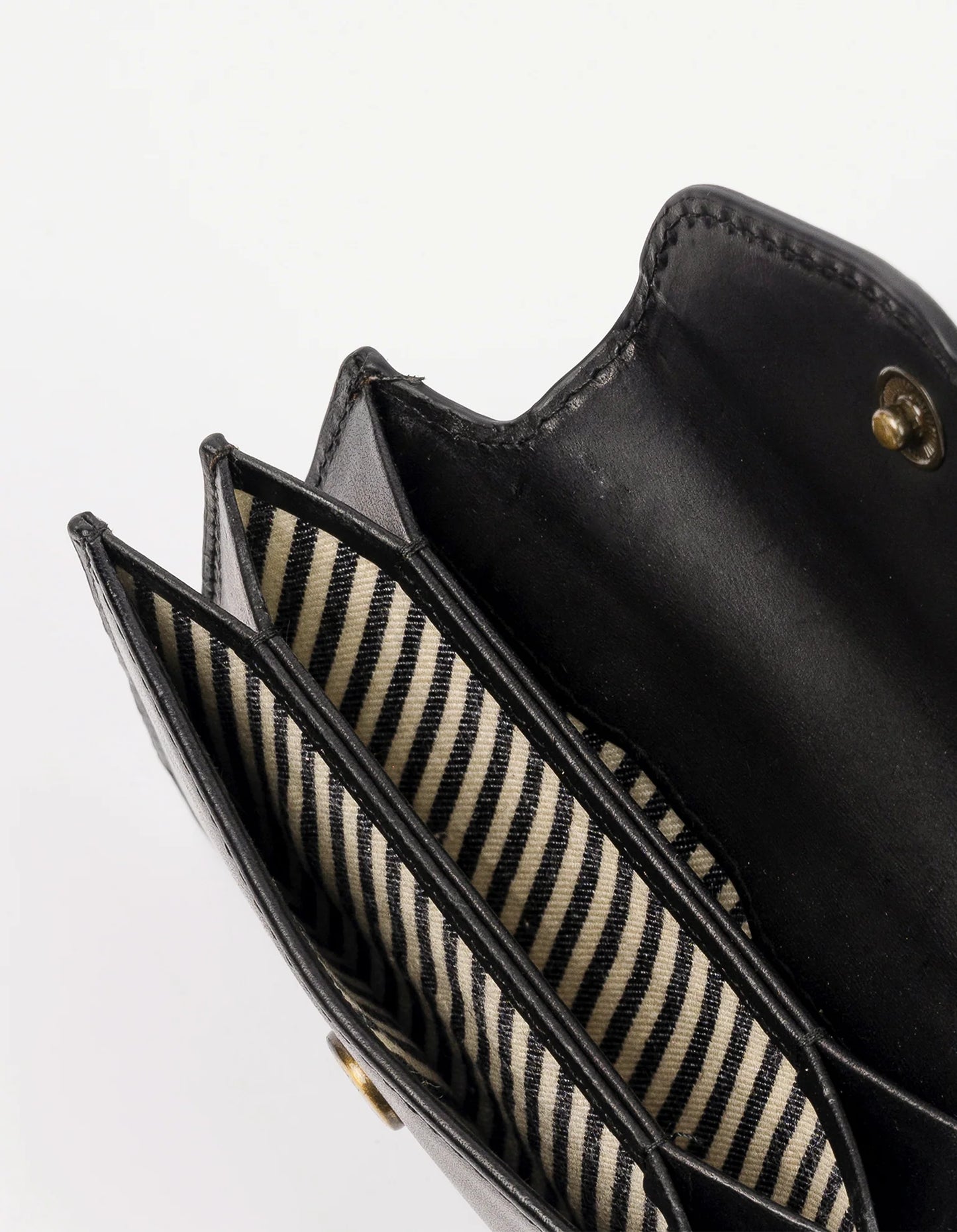 ARMONICA WALLET BLACK Compact leather wallet - with coin pocket