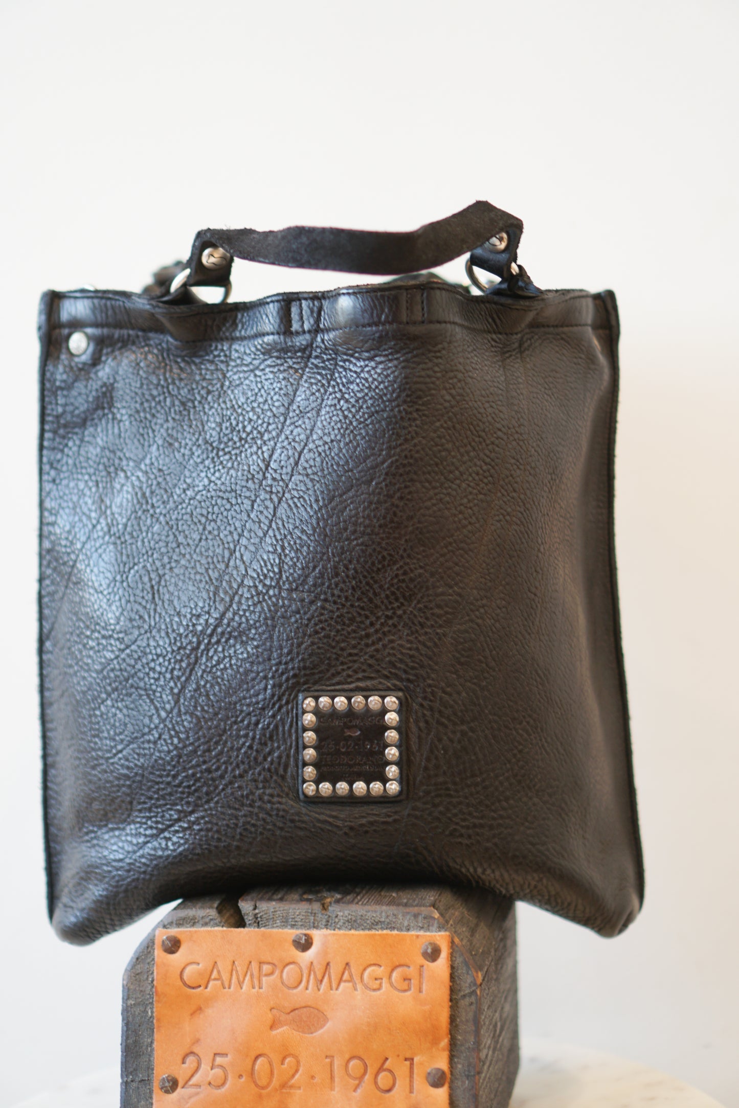 Bolso de compras Calipso de piel negra