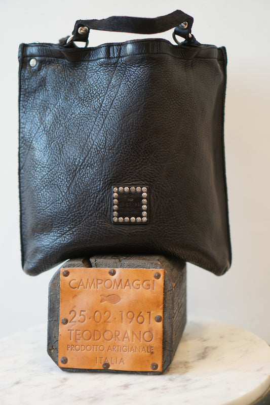 Bolso de compras Calipso de piel negra