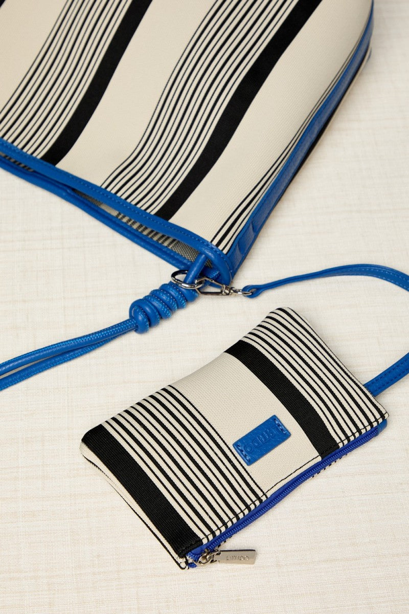 Bolso maxi shopper rayas Azul