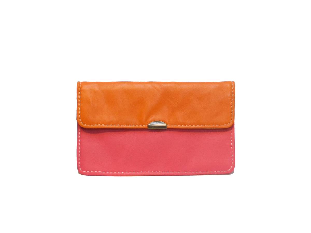 Cartera de cuero con múltiples bolsillos