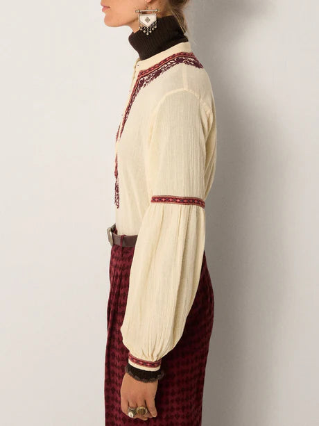 Bruna Blouse - Vineyard Bordeaux