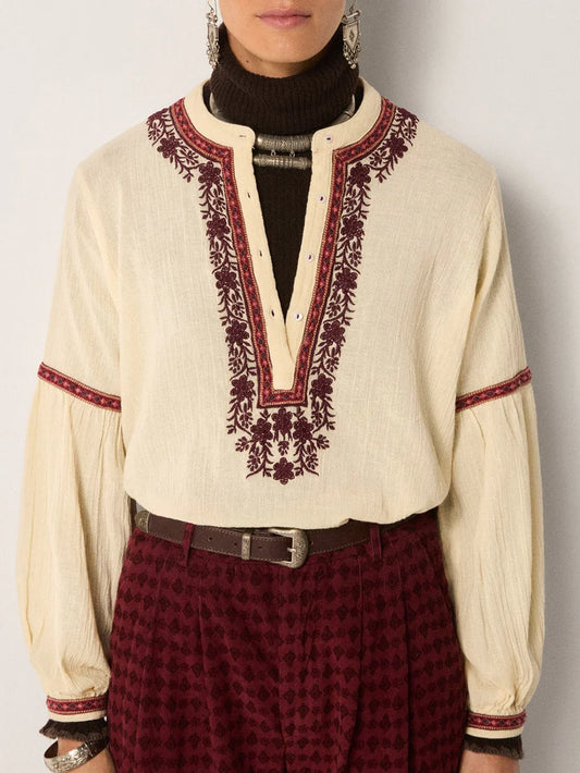 Bruna Blouse - Vineyard Bordeaux