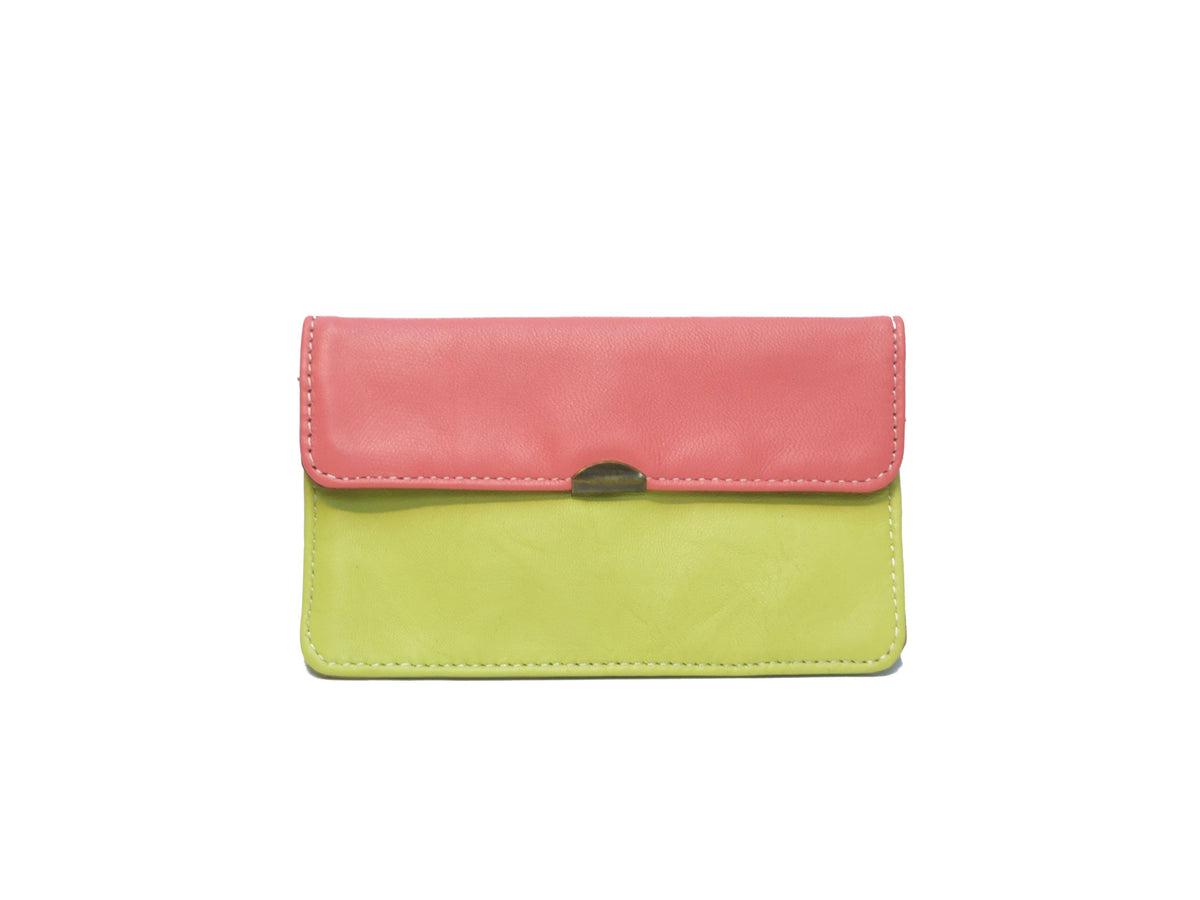 Cartera de cuero con múltiples bolsillos Pm4017: Rose/rouge