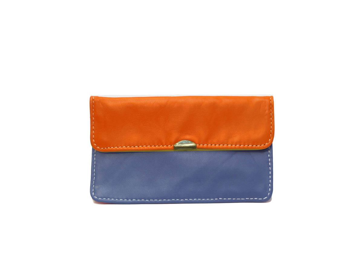 Cartera de cuero con múltiples bolsillos Pm4017: Rose/vert