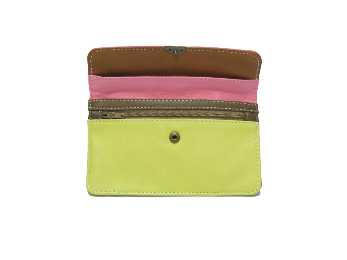 Cartera de cuero con múltiples bolsillos Pm4017: Rose/rouge