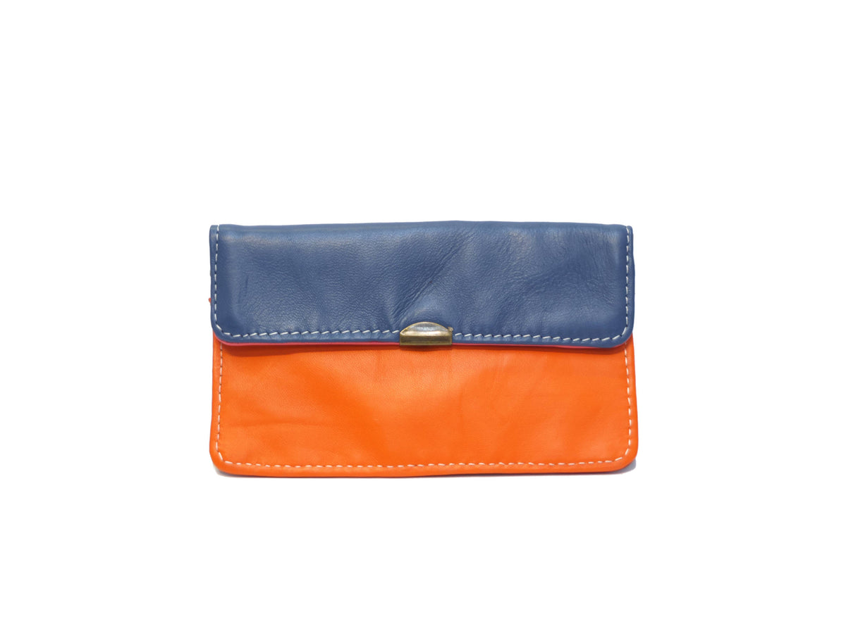 Cartera de cuero con múltiples bolsillos Pm4017: Rose/vert