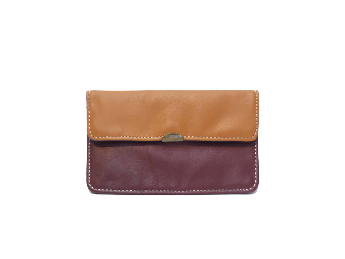 Cartera de cuero con múltiples bolsillos Pm4017: Rose/vert