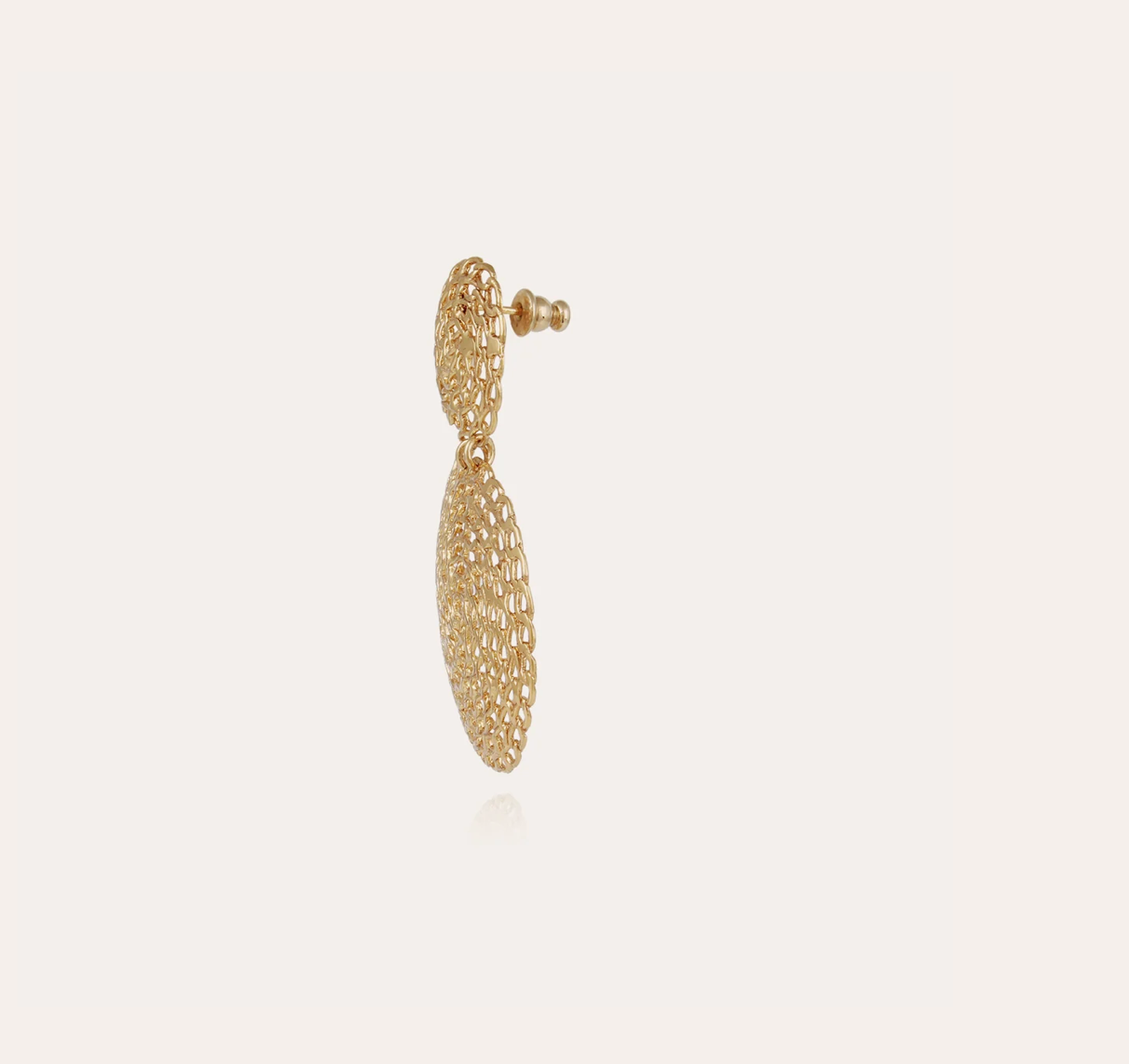 Pendientes Onde Lucky mida petita daurada