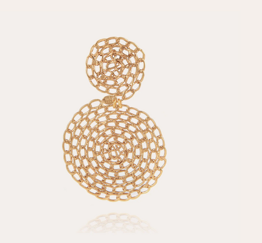 Pendientes Onde Gourmette oro tamaño grande
