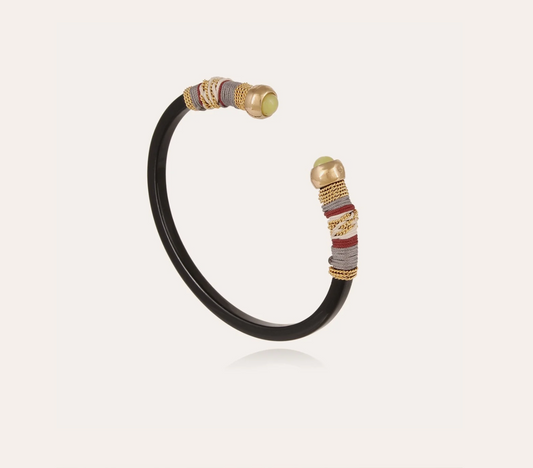 Brazalete Sari Bis d'acetat d'or - Negre