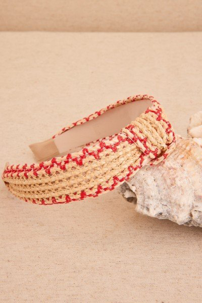 Diadema rafia ribeteada, 3 colores