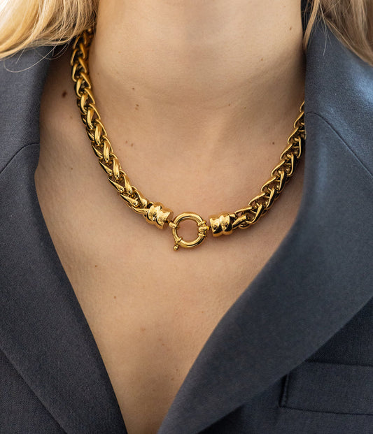 Collar Xander, Acero Dorado