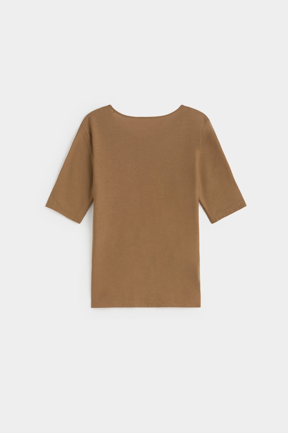 Camiseta Algodón Crepe Camel