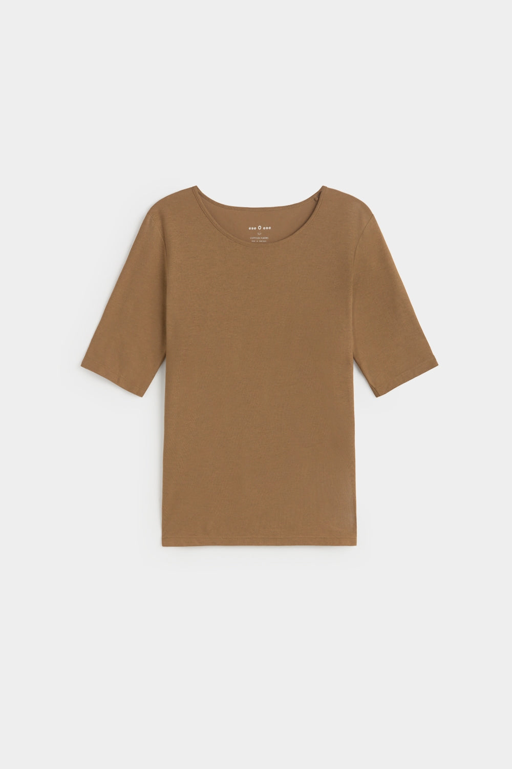 Camiseta Algodón Crepe Camel