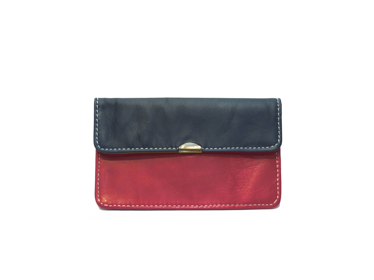 Cartera de cuero con múltiples bolsillos Pm4017: Rose/vert