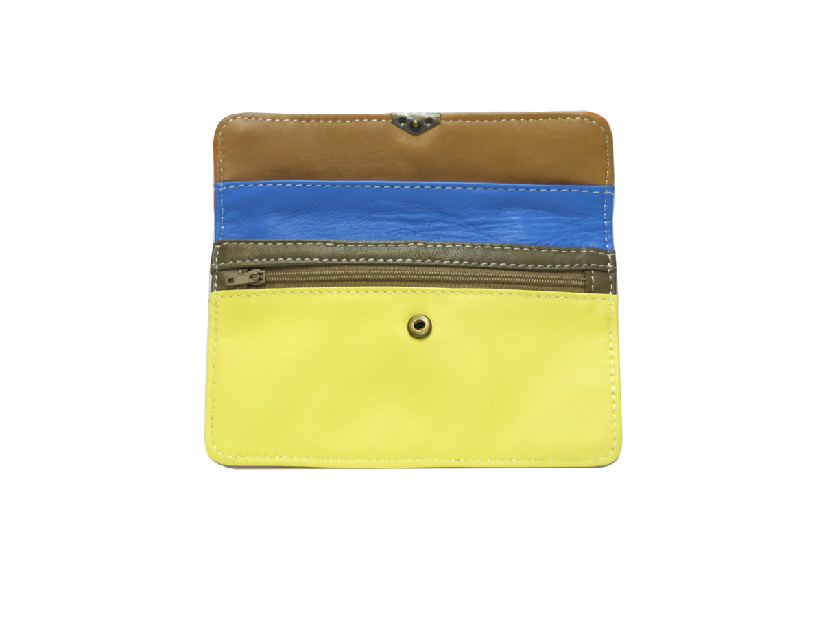 Cartera de cuero con múltiples bolsillos Pm4017: Rose/rouge