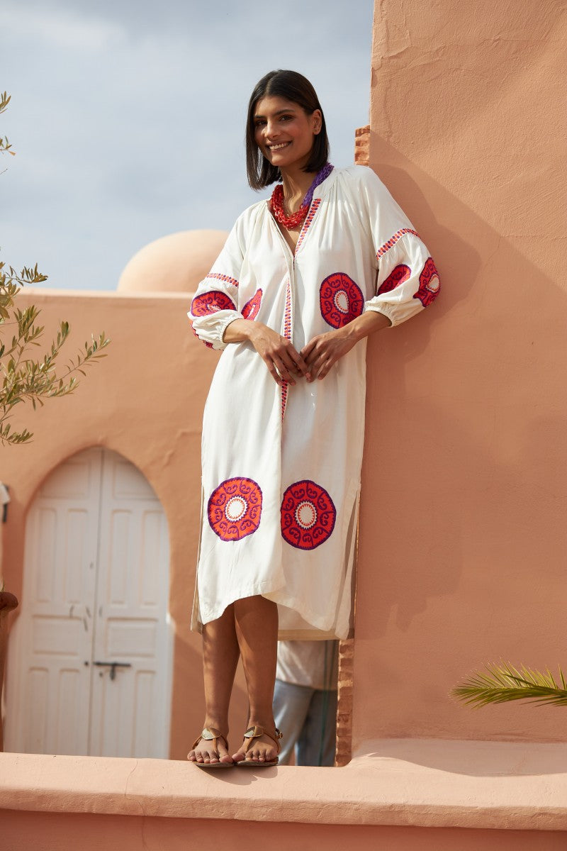 Kurta medallones flúor, 2 colores.