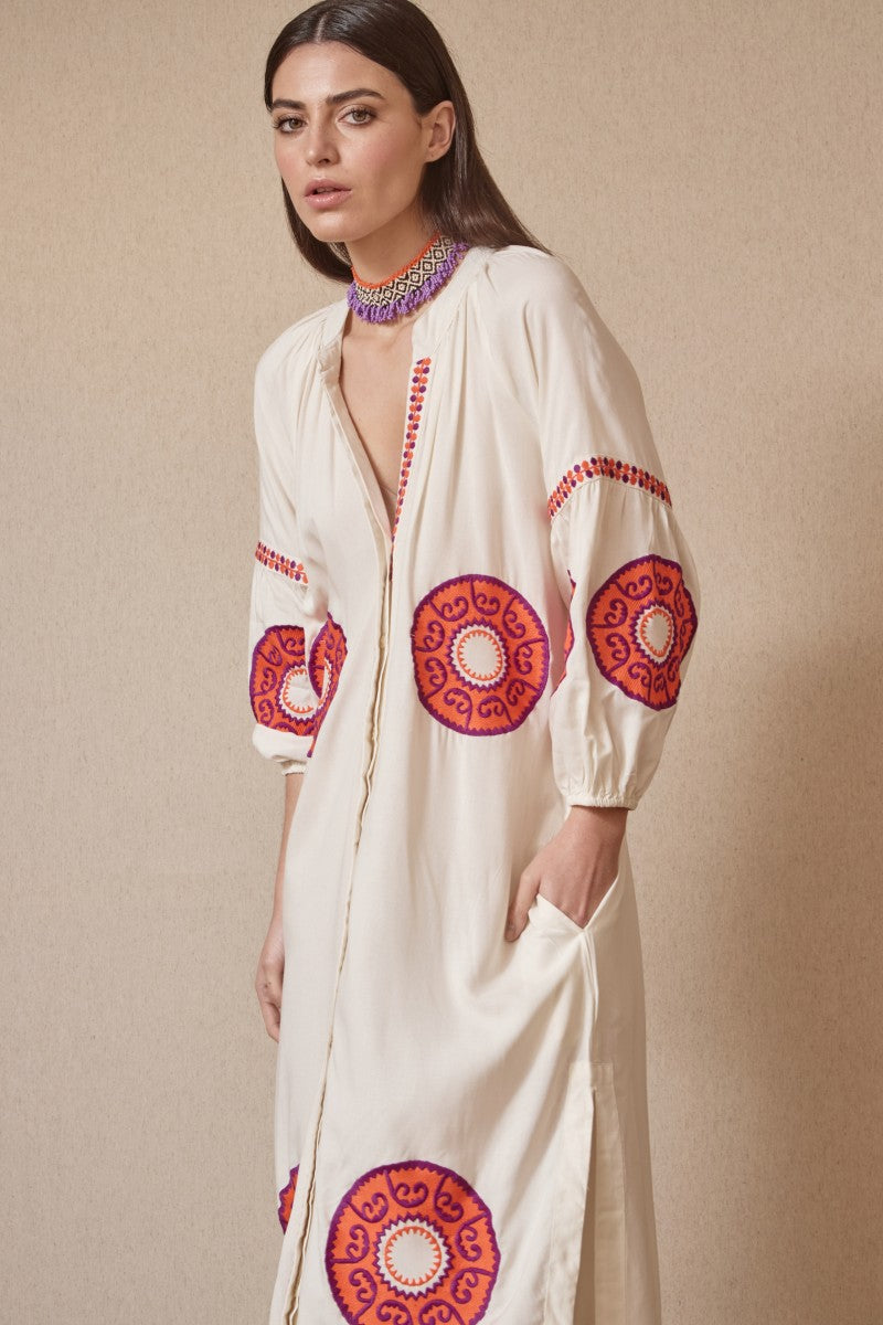 Kurta medallones flúor, 2 colores.