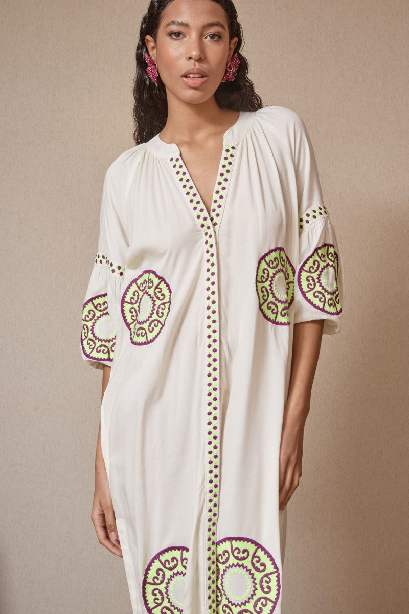 Kurta medallones flúor, 2 colores.